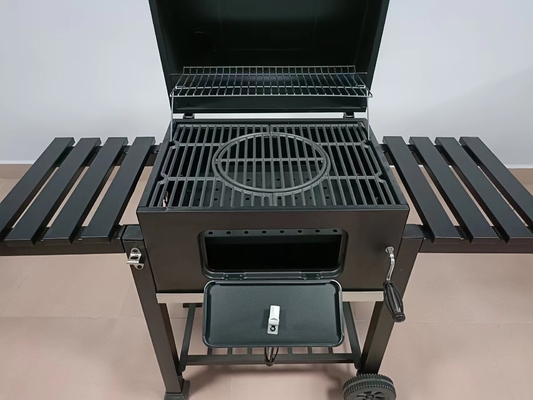휠과 40개 킬로그램 체중 숯 BBQ 그릴  23.7 인치 가지고 다닐 수 있는 야영 그릴
