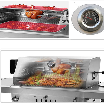 아주 튼튼하 AGA 201ss 가스 BBQ 그릴 650MM 키첸에이드는 Bbq에서 설립되었습니다